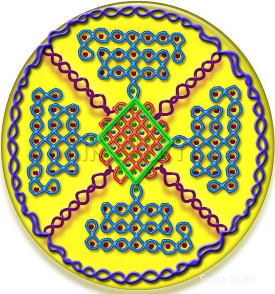 Rangoli: dotted kolam