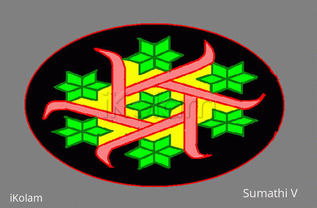 Rangoli: Sword stars Rangoli: Sword stars