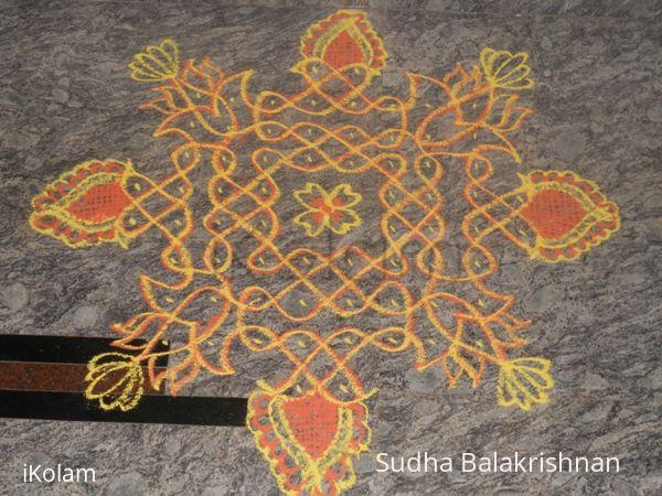 Rangoli: Dotted coloured kolam