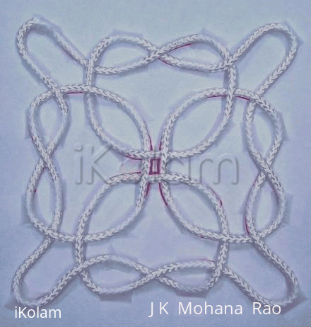 Rangoli: chikku kOlam - 6 - ikOlam logo Rangoli: chikku kOlam - 6 - ikOlam logo