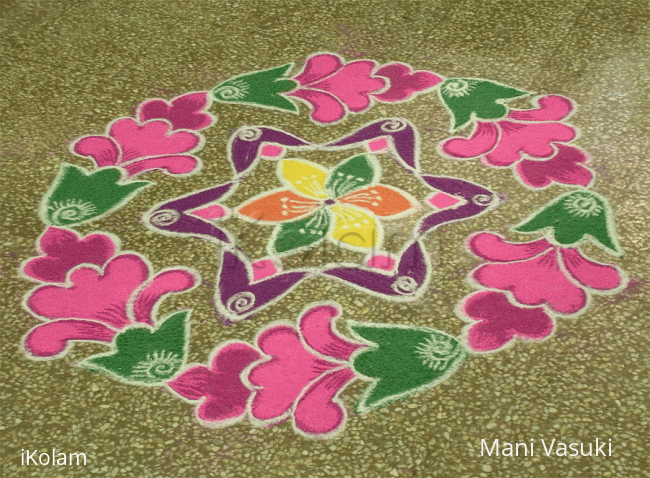 Rangoli: Flower rangoli Rangoli: Flower rangoli