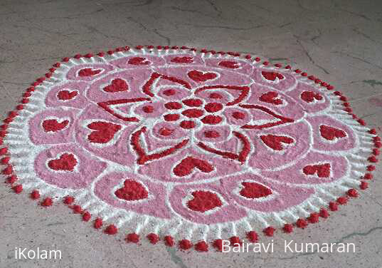 Rangoli: valentine rangoli