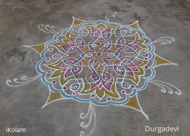 Rangoli: my first chikku kolam Rangoli: my first chikku kolam
