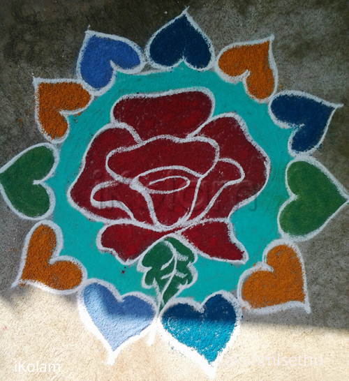 Rangoli: VALENTINE'S DAY RANGOLI
