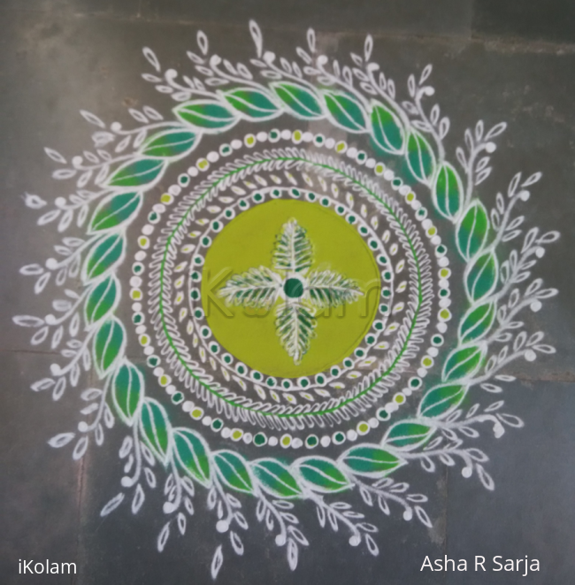 Rangoli: Navarathri day 7 Rangoli: Navarathri day 7