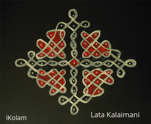Rangoli: Valentines in chikku kolam