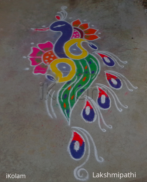 Rangoli: Peacock rangoli