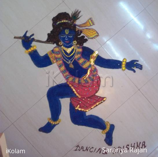 Rangoli: Dancing Krishna - Navaratri 2011