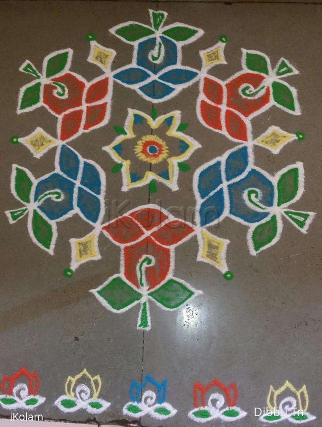 Rangoli: Margazhi Day 14 Podikolam Rangoli: Margazhi Day 14 Podikolam