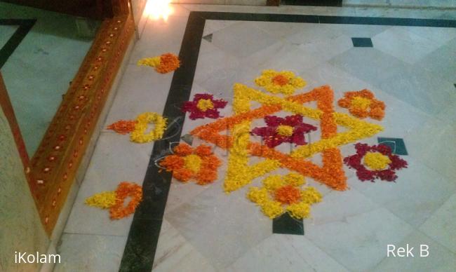 Rangoli: Star flowers