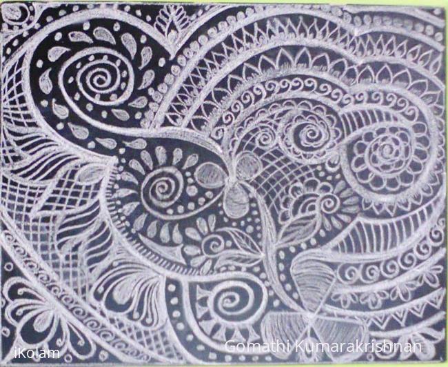 Rangoli: Freehand design for Guruji 