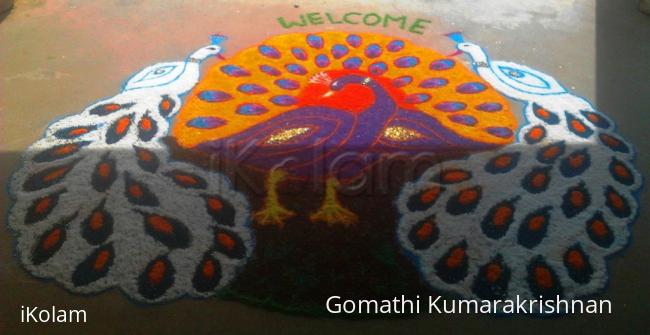 Rangoli: Crystal Peacock