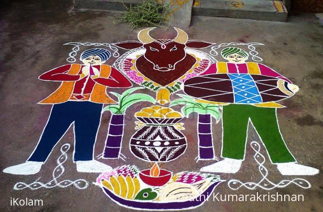 Rangoli: Happy Mattu Pongal 2014 Rangoli: Happy Mattu Pongal 2014