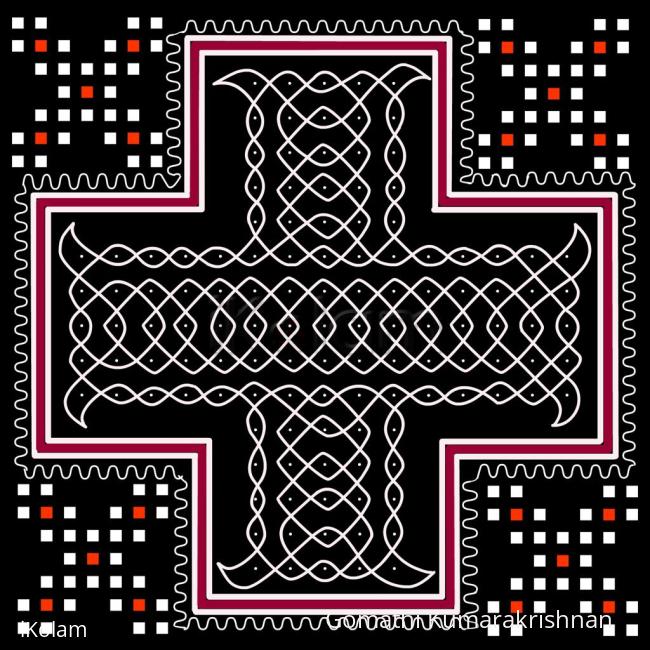Rangoli: Well known chikku kolam Rangoli: Well known chikku kolam