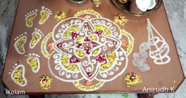 Rangoli: Shri Krishna JanmashTami - 2015 Rangoli: Shri Krishna JanmashTami - 2015