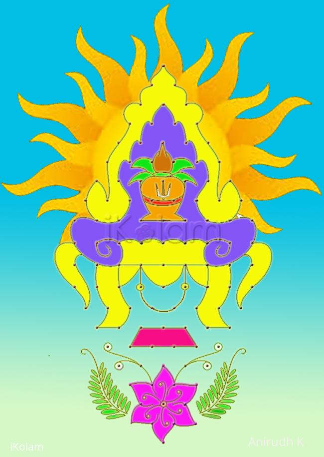 Rangoli: Shri Rama Throne Rangoli: Shri Rama Throne