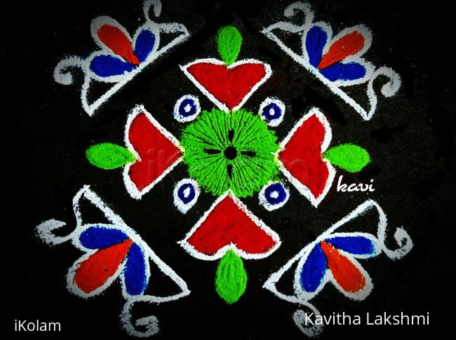 Rangoli: 7-7 straight dots kolam Rangoli: 7-7 straight dots kolam