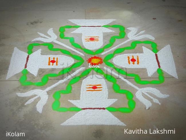 Rangoli: Pani Lingam kolam Rangoli: Pani Lingam kolam