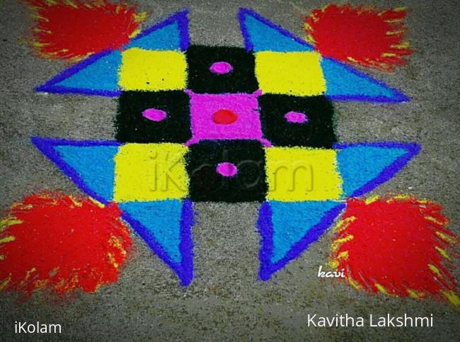 Rangoli:  Deepam kolam