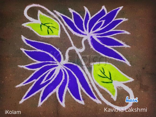 Rangoli: 7-7 straight dots flower kolam Rangoli: 7-7 straight dots flower kolam