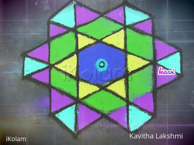 Rangoli: Thai Poosam Star Kolam