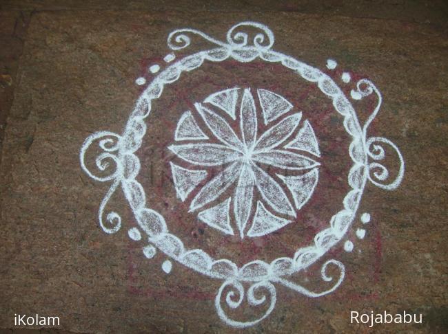 Rangoli: regular white
