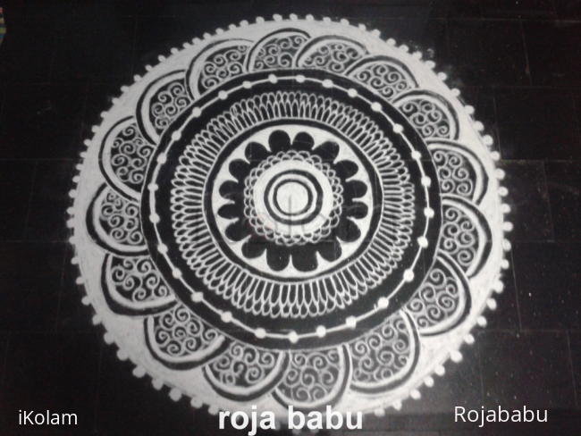 Rangoli: white rangoli