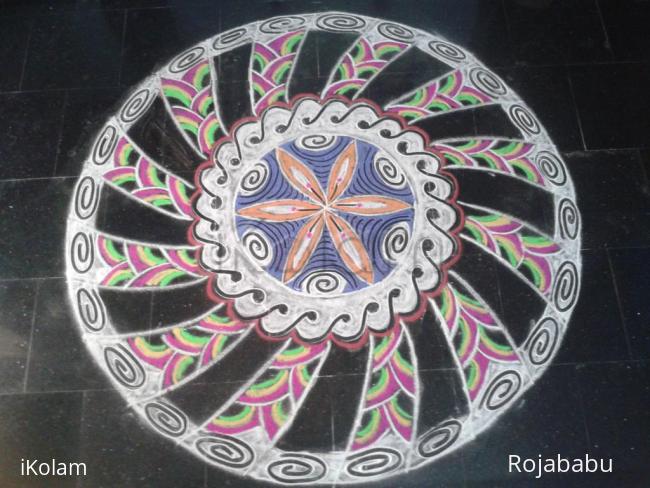 Rangoli: multi colour rangoli