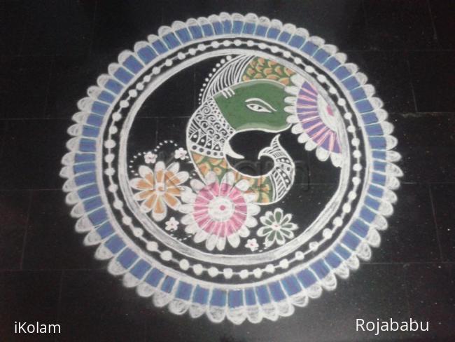 Rangoli: vinayagar rangoli