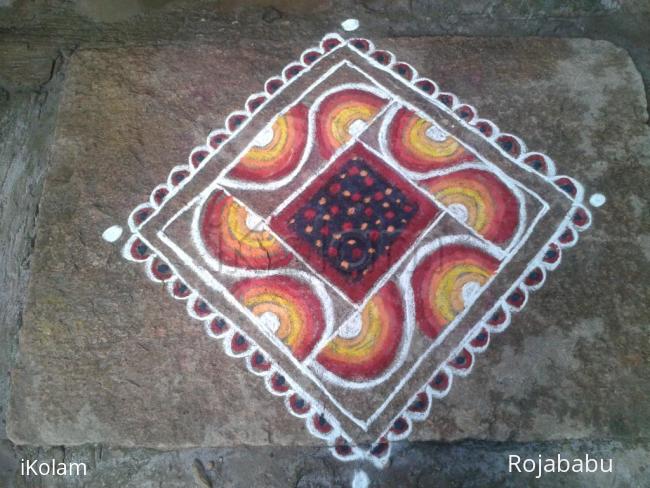 Rangoli: Margali kolam 12