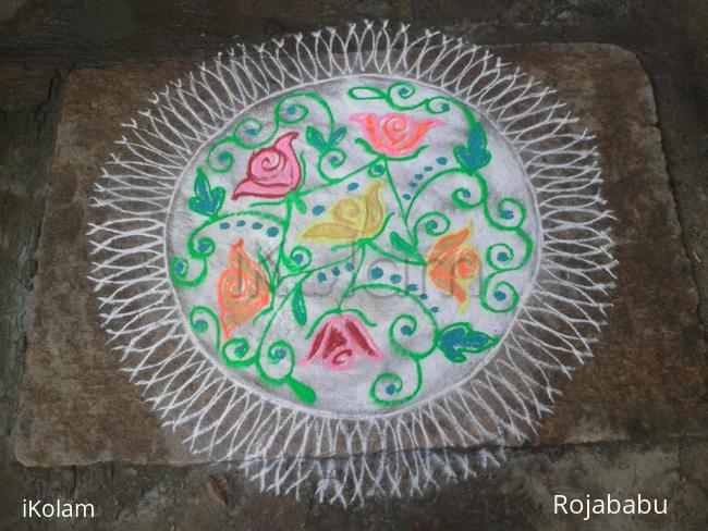 Rangoli: Margali kolam 5