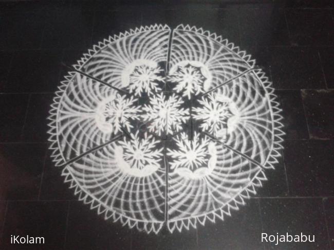 Rangoli: white rangoli