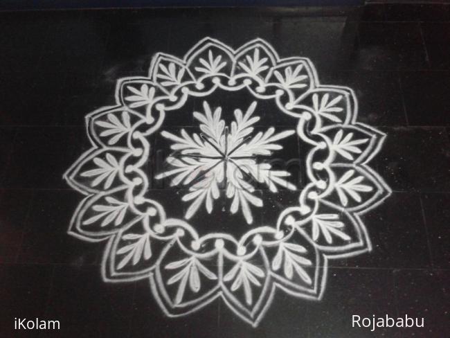 Rangoli: white rangoli