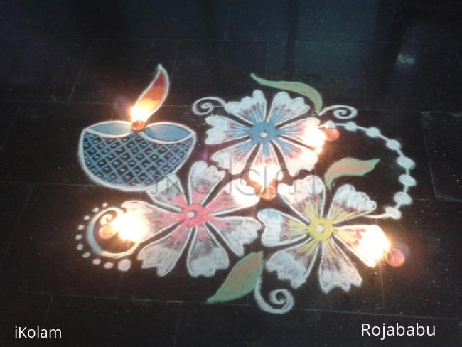 Rangoli: Karthigai welcome kolam
