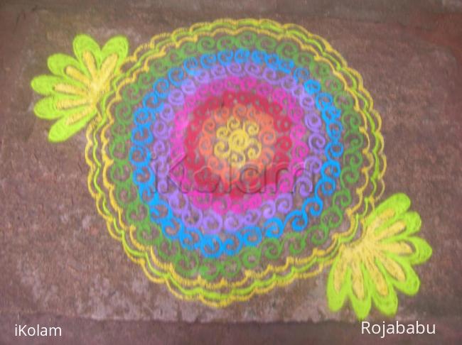 Rangoli: multi colour rangoli