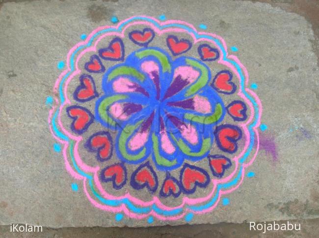 Rangoli: valentine rangoli-2