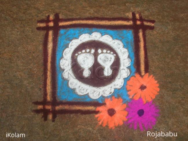 Rangoli: krishna jayanthi rangoli