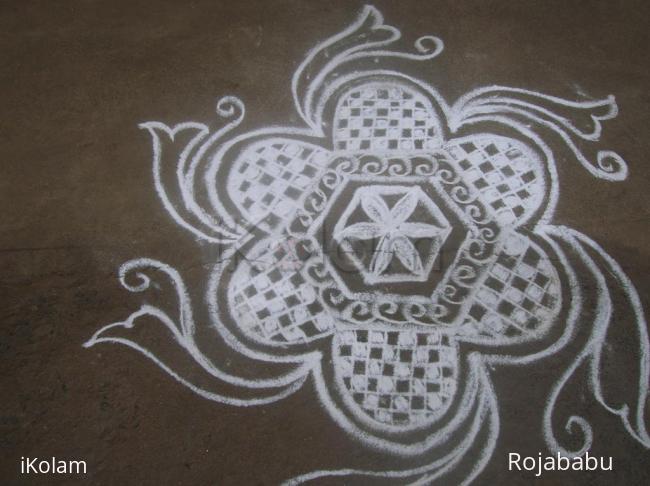 Rangoli: white rangoli