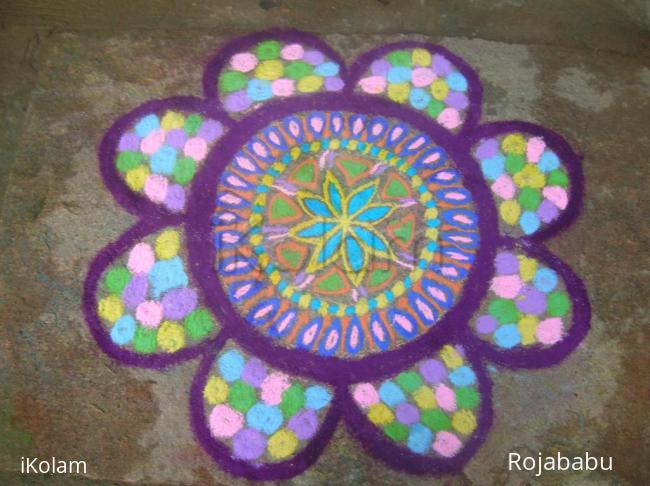 Rangoli: multi colour rangoli-2