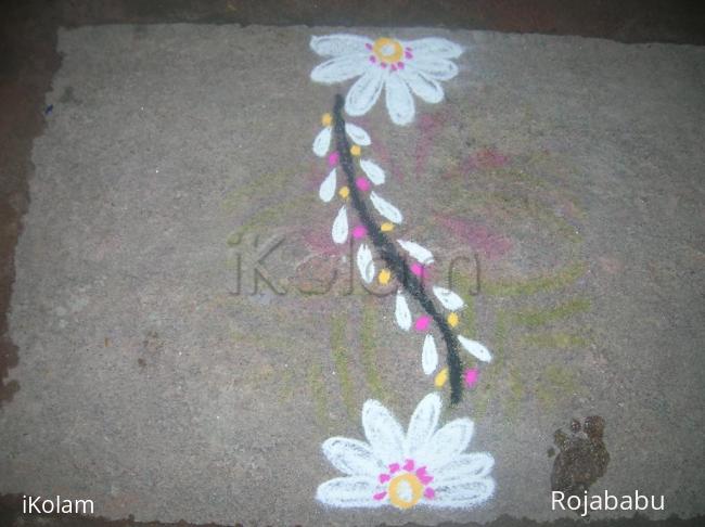 Rangoli: connecting flowers