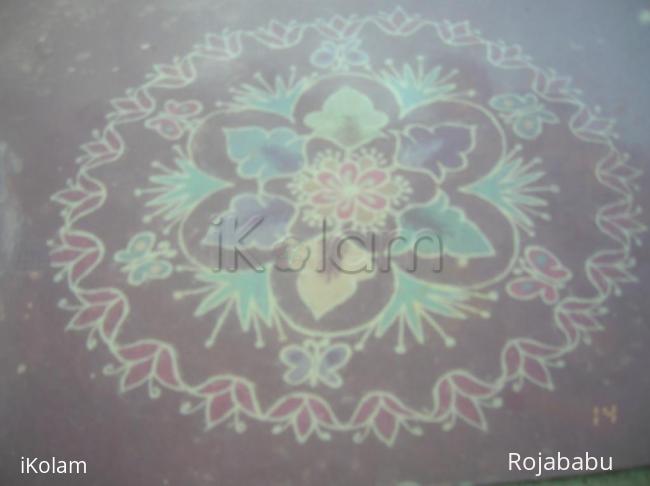 Rangoli: flowers n butterflies