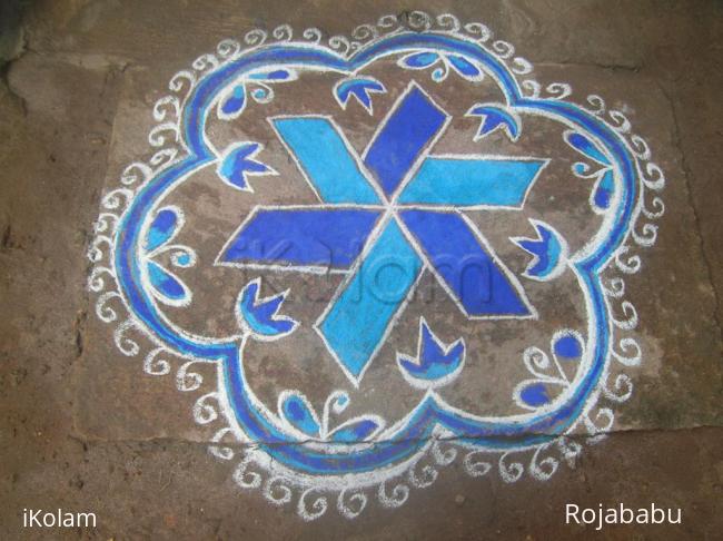 Rangoli: blue beauty