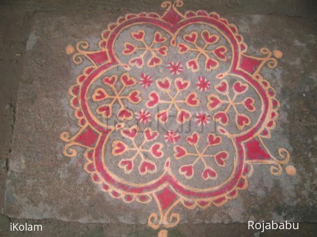 Rangoli: valentine rangoli-1