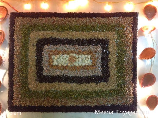 Rangoli: Navadhanyam Rangoli Rangoli: Navadhanyam Rangoli