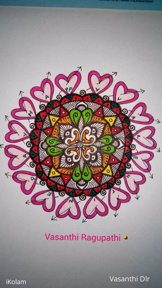 Rangoli: happy valenvalentine's day to all