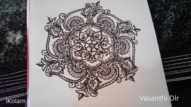 Rangoli: free hand drawing