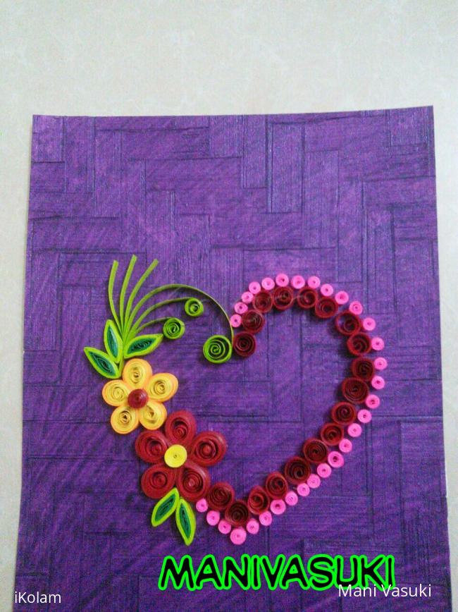Rangoli: Valentines  day  special quilling 