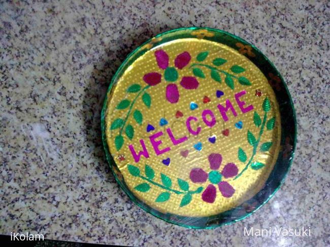 Rangoli: Aarthi plate
