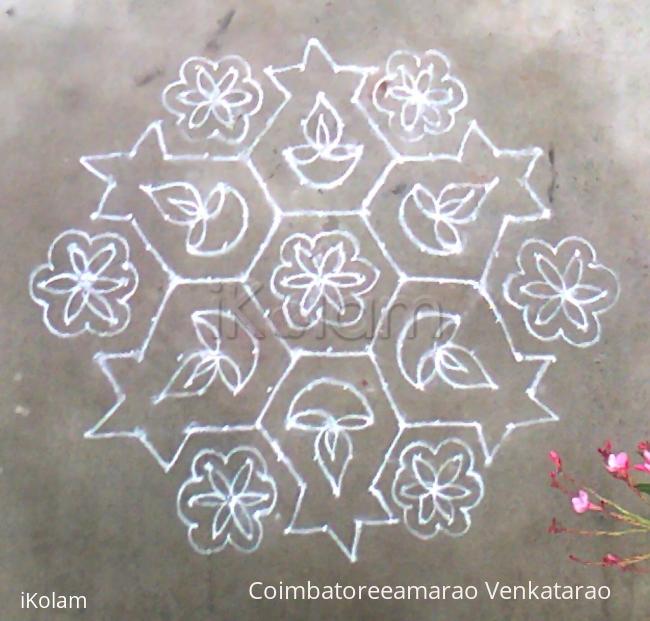 Rangoli: Deepa kolam Rangoli: Deepa kolam