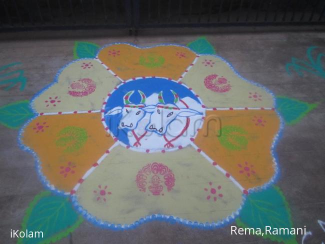 Rangoli: pongal rangoli